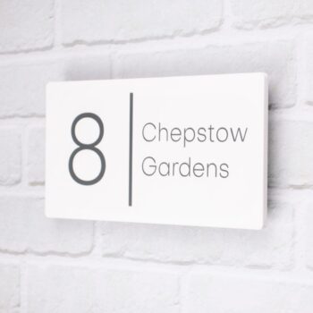 House Sign Contemporary Modern Door Number - Siena