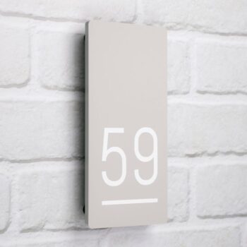 Contemporary House Sign Door Number Plaque - Milan