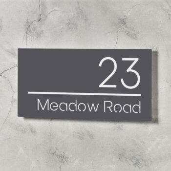 House Sign Modern Floating Door Number Plaque - Treviso