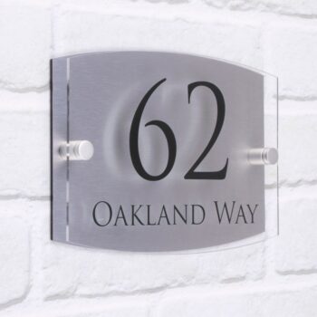 Acrylic House Sign Door Number - Oakland