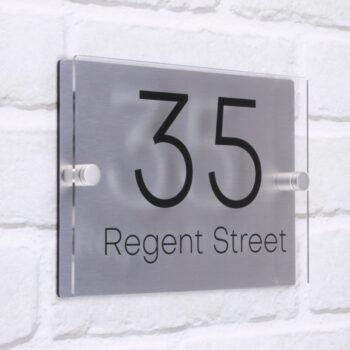 Acrylic House Sign Door Number - Regent