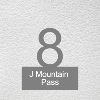 Contemporary Floating House Sign Number Single