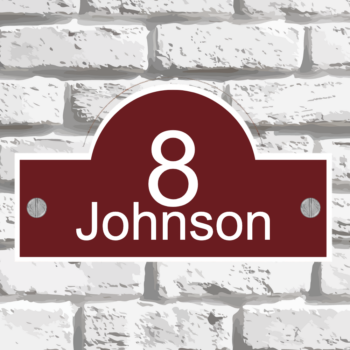 Acrylic House Sign Door Number Plaque - Whitwell